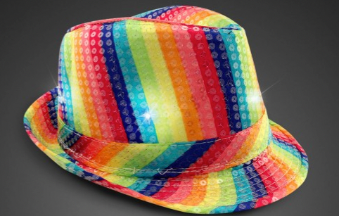 Fedora - Sequin -Rainbow